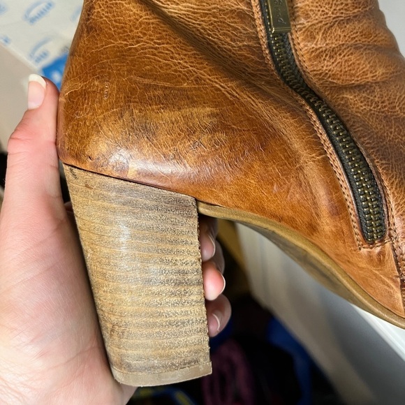 Paul Green Soft Leather Peep Toe Heeled Booties - Picture 13 of 15